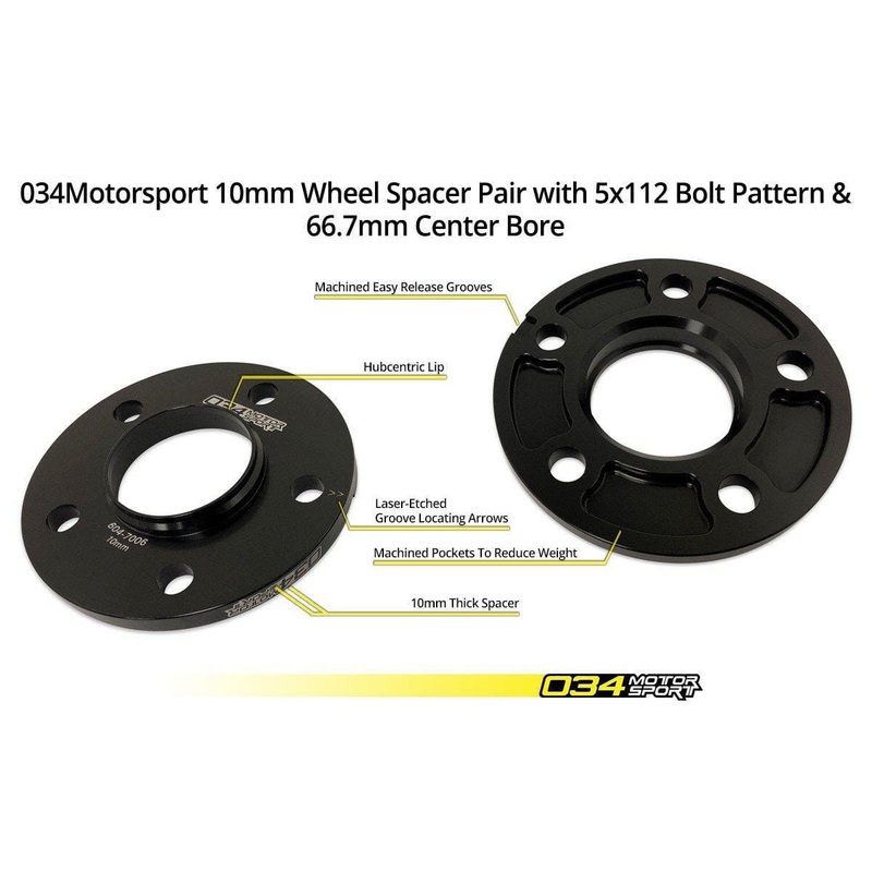 034-604-7014 - 034Motorsport Dynamic+ Flush Wheel Spacer Kit, Audi A4 B9