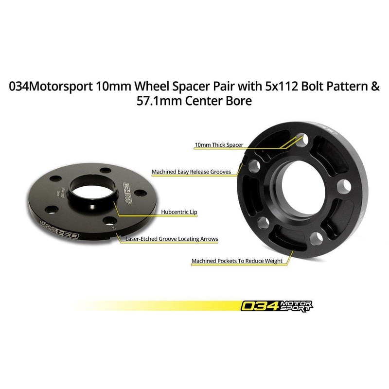 034-604-7015 - 034Motorsport Dynamic + Flush Wheel Spacer Kit, B7 Audi RS4