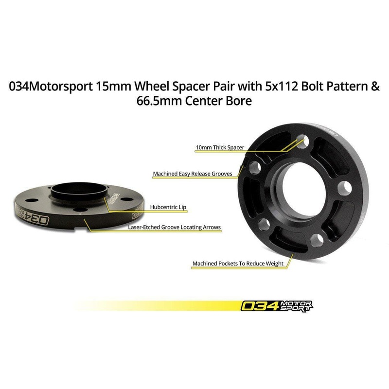 034-604-7016 - 034Motorsport Dynamic + Flush Wheel Spacer Kit, B8 Audi RS5