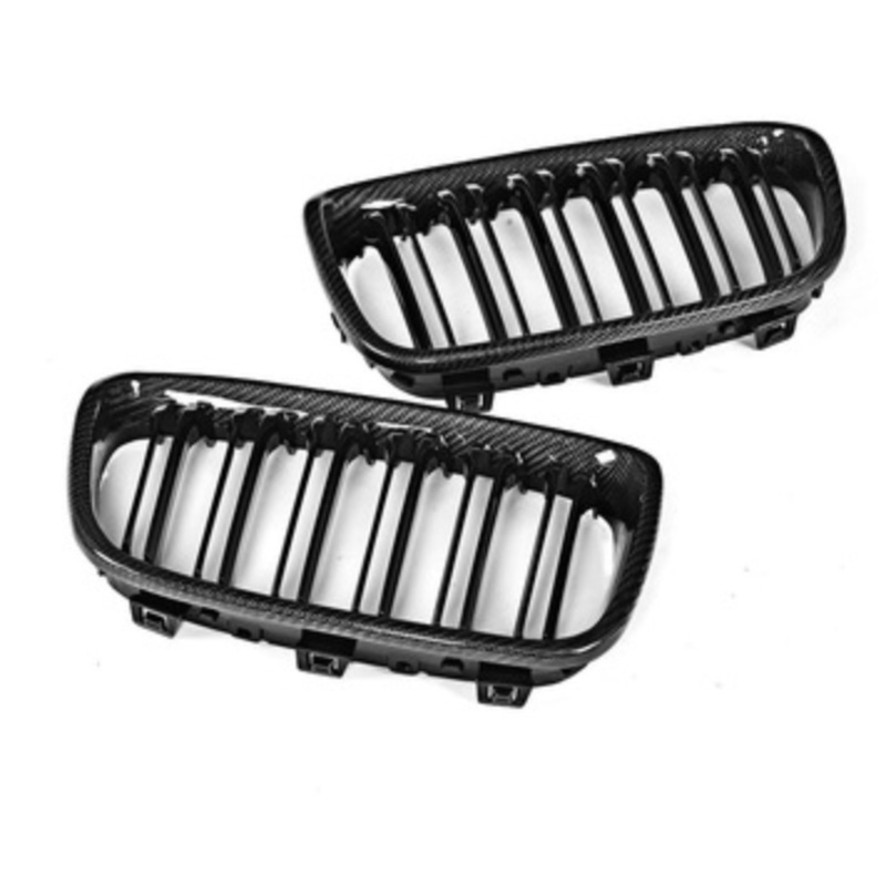 M Performance Style Kidney Grille [Dual Slat] (Carbon Fibre) for BMW 1 Series (F20) Pre LCi - 2012- 14