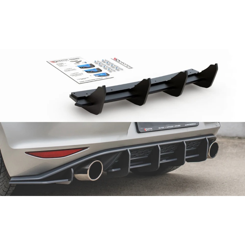 Volkswagen Golf GTi (2013-2017) MK7 Maxton Design Racing Durability Rear Diffuser V.1