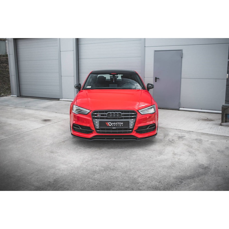 Audi A3 (ALL YEARS) 8V. Maxton Design Front Splitter Audi S3 8V. (Sedan, Cabrio) / Audi A3 8V. Sline Front Lip V.2