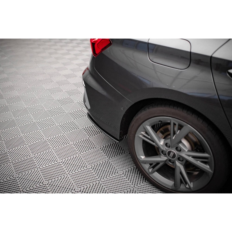 Audi S3 (ALL YEARS) 8Y Maxton Design Racing Durability Rear Side Splitters Audi S3 8Y Street Pro Sedan