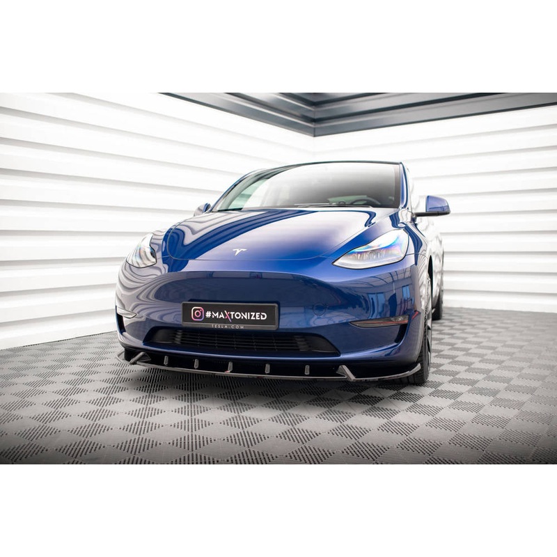 Tesla Model Y (ALL YEARS)  Maxton Design Front Splitter V.1 Tesla Model Y Front Lip