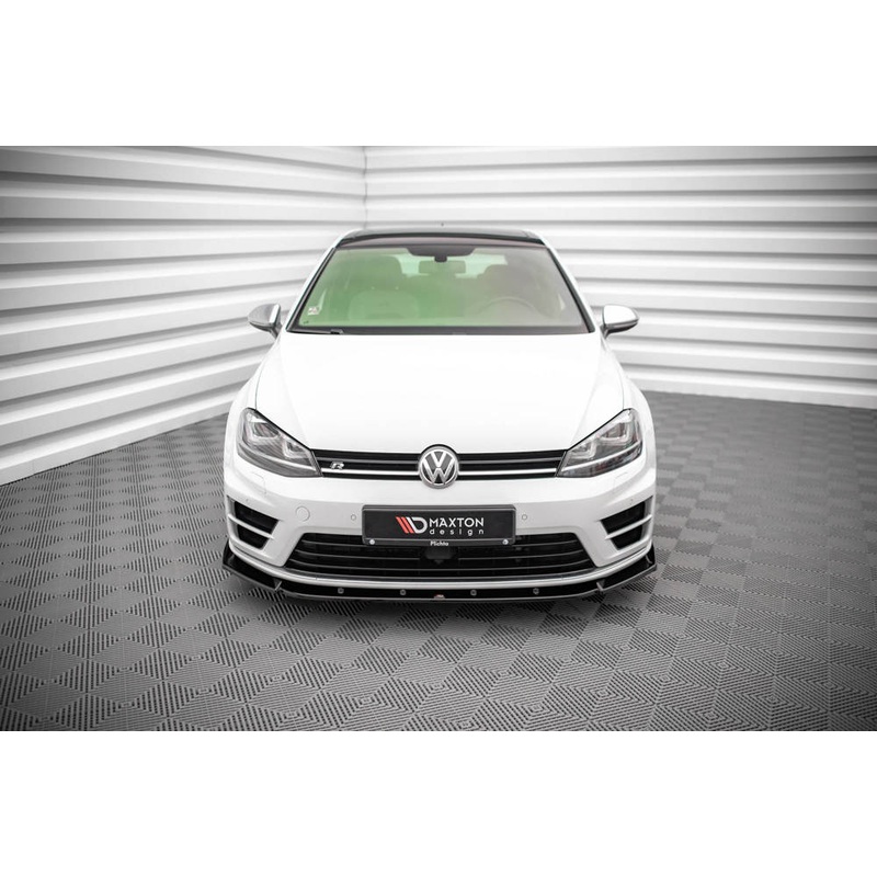 Volkswagen Golf (ALL YEARS) MK7 Maxton Design Front Splitter V.W Golf Mk7 R V.4 (Prefacelift) Front Lip