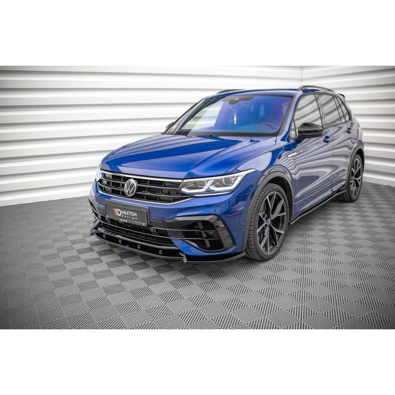 Volkswagen Tiguan (ALL YEARS)  Maxton Design V.W Tiguan MK2 R / R-Line Facelift Front Splitter Lip V.2