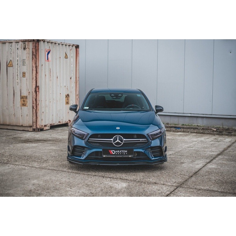 Mercedes A3 (ALL YEARS)  Maxton Design Front Splitter V.2 Mercedes A35 W177 Aero AMG Front Lip