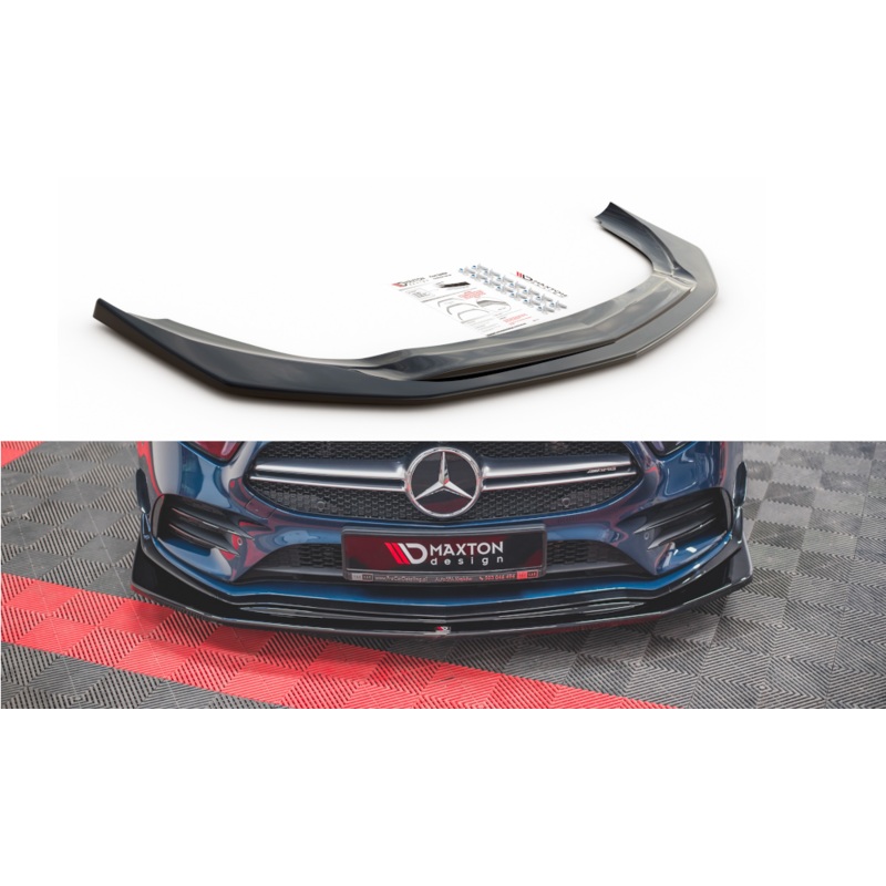 Mercedes A3 (ALL YEARS)  Maxton Design Front Splitter V.3 Mercedes A35 W177 Aero AMG Front Lip