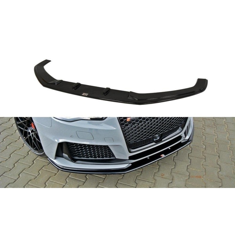 Audi RS3 (2015-2016) 8V. Hatch Maxton Design Front Splitter Lip v2 + Side Skirts + Diffuser