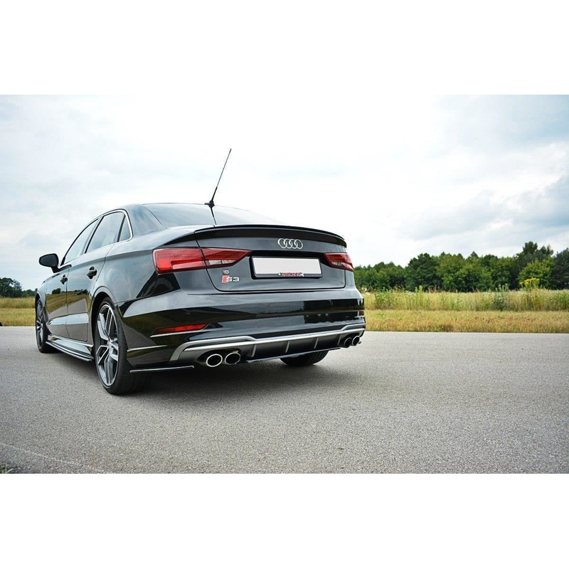 Audi S3 (ALL YEARS)  Maxton Design Audi S3 Facelift Central Rear Splitter
