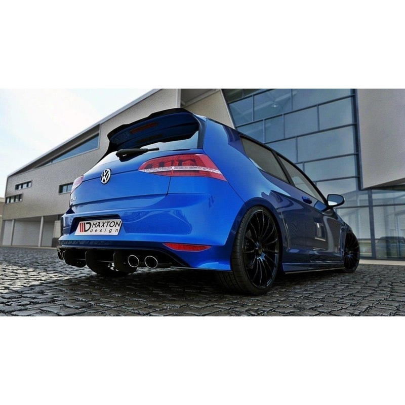 Volkswagen Golf R (ALL YEARS)  Maxton Design V.W Golf Mk7 R (Prefacelift) Hatchback Rear Diffuser & Rear Side Splitters