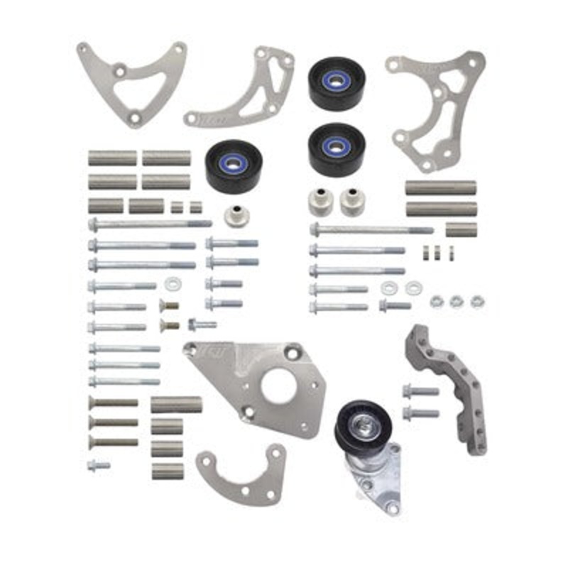 ICT Billet LS Alternator Relocation LS1 Power Steering Bracket Kit