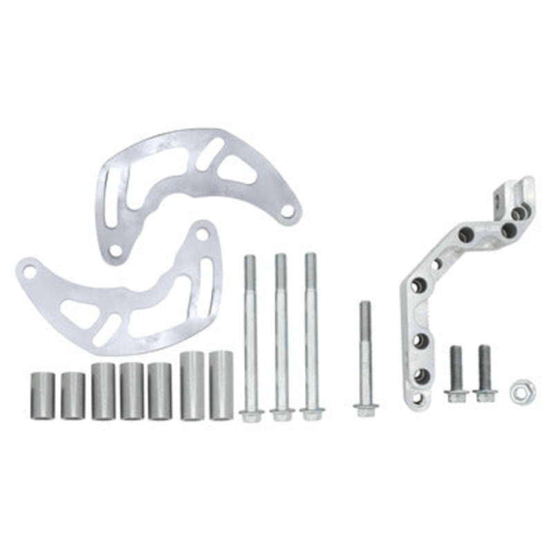 ICT Billet LS Truck Spacing Low Mount Alternator Bracket for Electric or Remote Water Pump Motor Plate