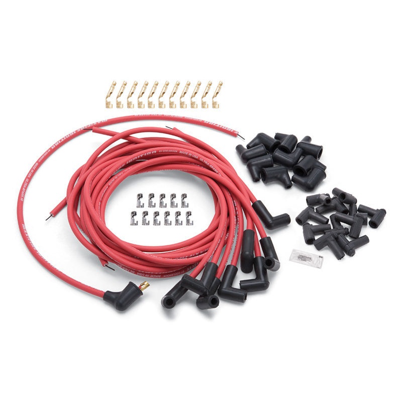 Edelbrock Max Fire Plug Wire Set w/HEI 90 Degree Red