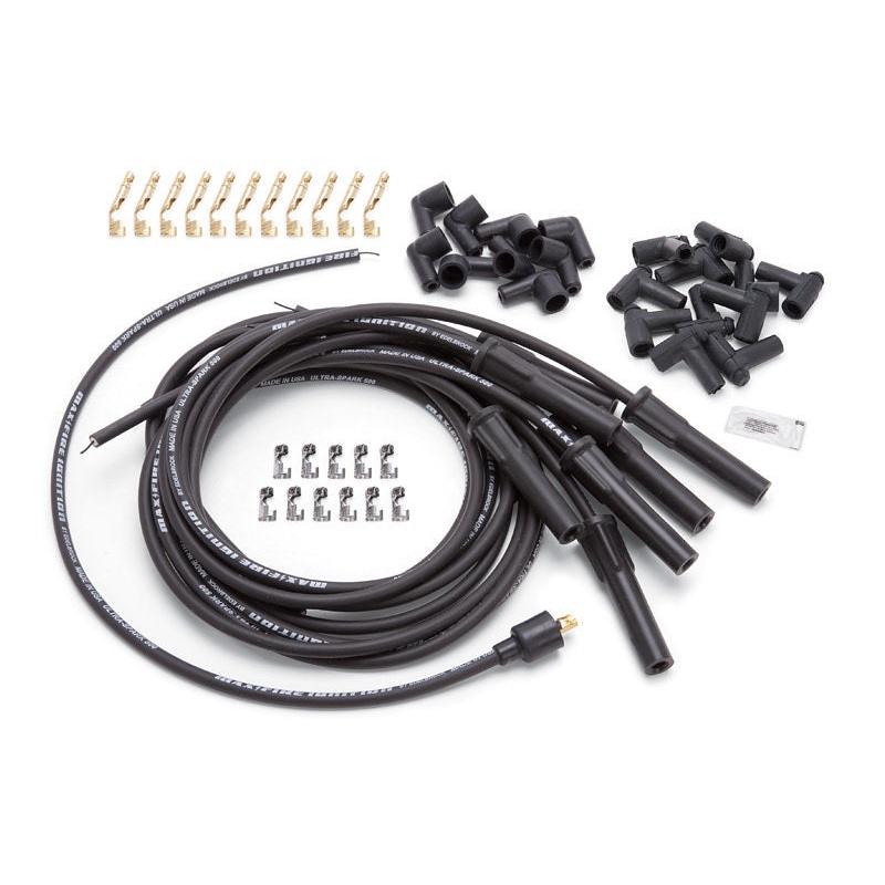 Edelbrock Max Fire Plug Wire Set w/Str Flex Boots Black