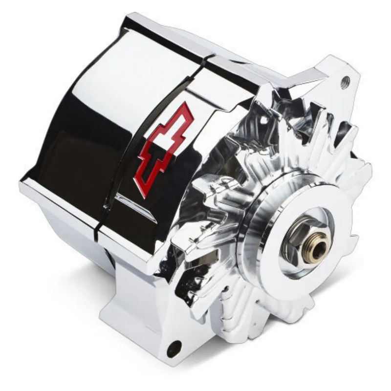 Proform Chevy Slant Edge Alternator Steel, Chrome 141-155